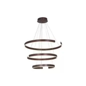 Image of Ilio Ceiling Pendant Light 3 Light (30/40/50 W ) 3000K Aluminium Rushed Coffe