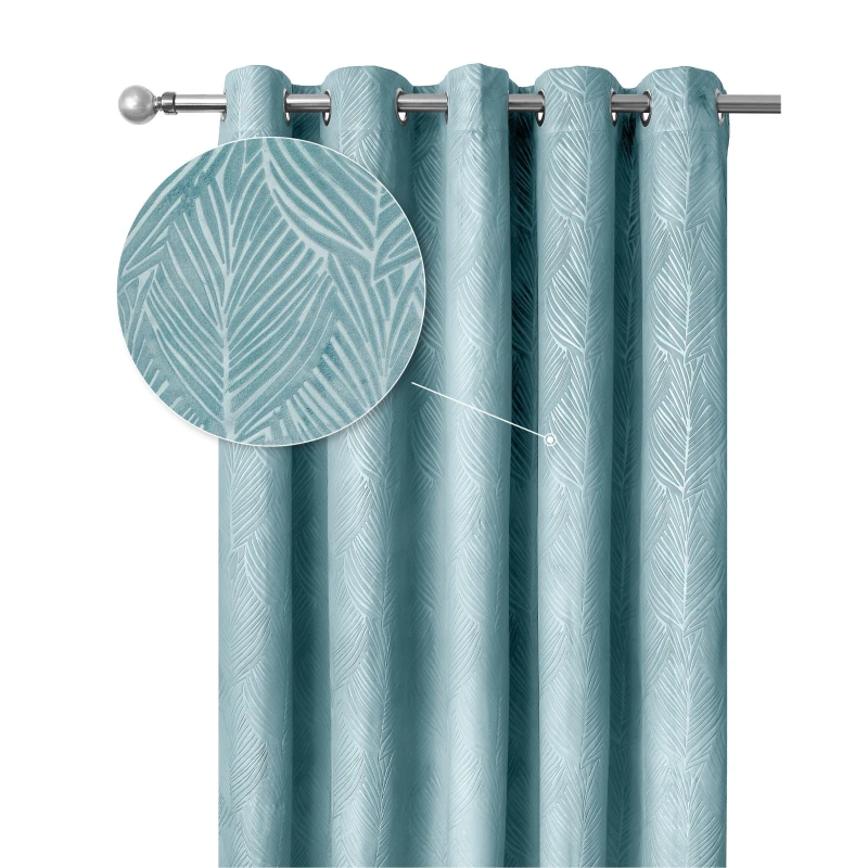Image of Emma Barclay Blackout Curtains Thermal Velvet Eyelet Twilight Duck Egg unisex 229x229cm