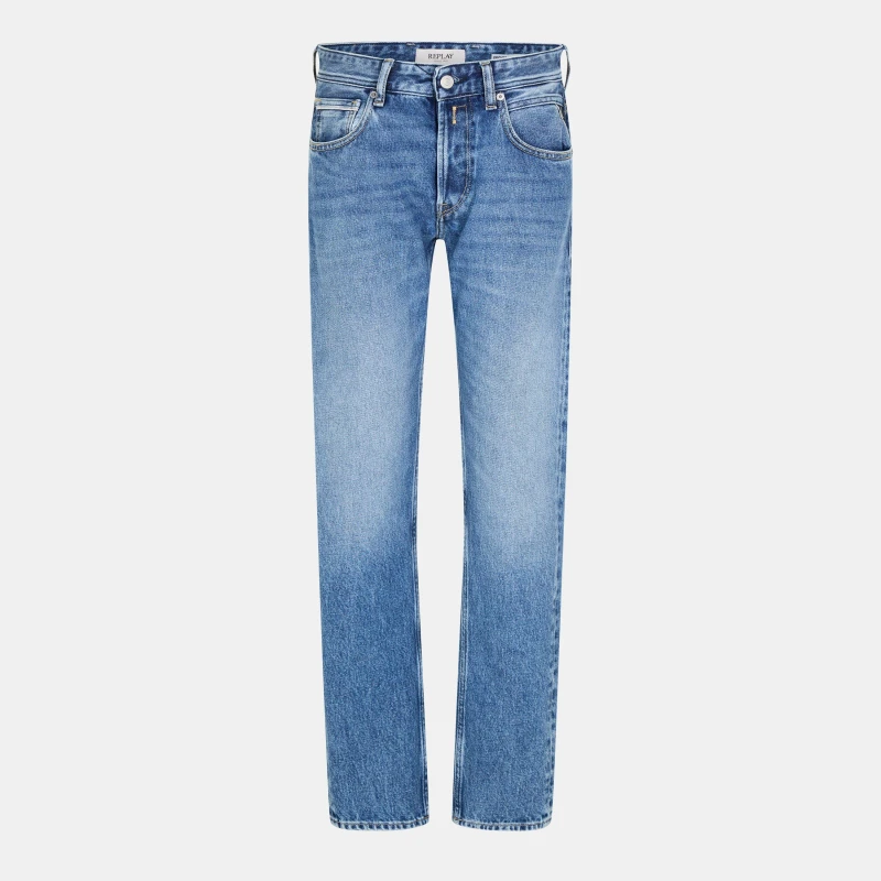 Image of Replay Mens Grover Straight Leg Jeans 0C2 Light Blue male 30W S
