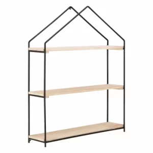 image of Premier Housewares Brixton House Shelf Unit, black