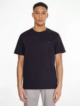 Image of Tommy Hilfiger RWB Stripe T-Shirt - Desert Sky Navy, Desert Sky Navy, Size L, Men