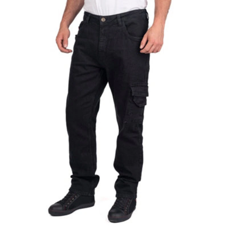 Image of Lee Cooper Workwear Lee Cooper Workwear Men Stretch Denim Carpenter Jeans in Black Size: 30R Black 30R Male 5050217351629