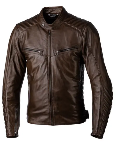 Image of RST Roadster 3 Ce Mens Leather Jacket Brown 48