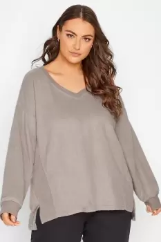 V-Neck Fleece Sweatshirt