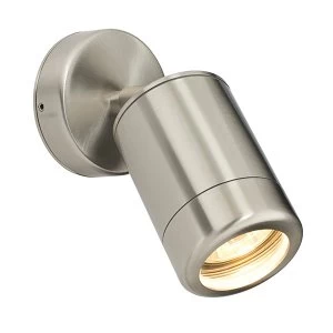 Image of Outdoor Spot Wall IP65 7W Marine Grade Brushed Stainless Steel & Clear Glass