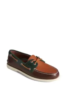 Image of Perry Authentic Original 2-Eye Tri-Tone Shoes Male Brown UK Size 7