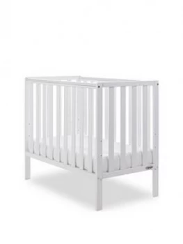 image of Obaby Bantam Space Saver Cot Bed & Mattress, White