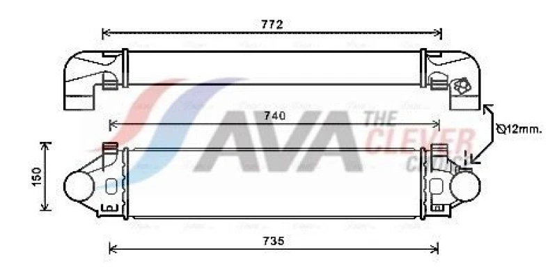 Image of Intercooler AVA COOLING SYSTEMS VO4190