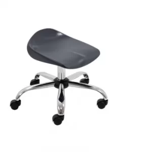 TC Office Titan Swivel Junior Stool with Castors 405-475mm, Charcoal