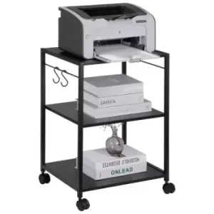 image of VEVOR Printer Stand, Height Adjustable 3 Tier Printer Stand, Printer Cart with Storage Shelves and Hooks for Printer, Scanner, Fax, Home Office Use, E