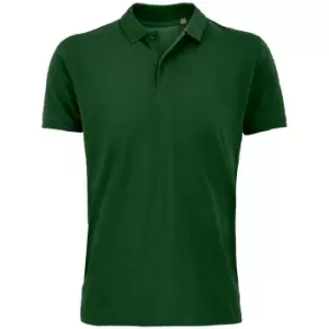 Image of SOLS Mens Planet Pique Organic Polo Shirt (3XL) (Bottle Green)