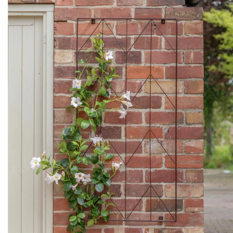 Image of Ivyline Outdoor Herringbone Trellis Bronze H120cm W60cm Bronze