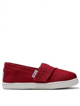 Toms Toddler Alpargata Canvas Shoe - Red