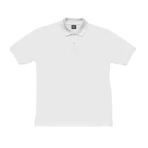 image of SG Mens Ring-Spun Cotton Short Sleeve Polo Shirt (2XL) (White)