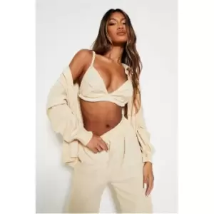 Image of I Saw It First Stone Towelling Bralet - Brown