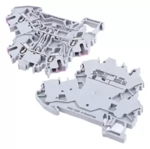 Image of Wago Grey 2002 Double Level Terminal Block, 22 12 AWG, 2.5mm, 500 V