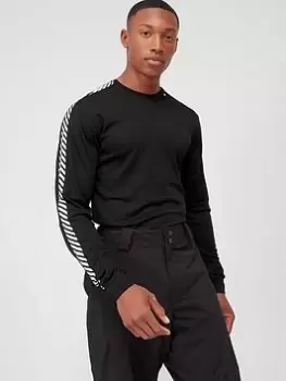 Image of Helly Hansen Ski HH LIFA&reg; Stripe Crew Sweat Top -Black, Size L, Men