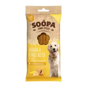 Soopa Banana and Peanut Butter Jumbo Dental Stick Dog Treat 170g