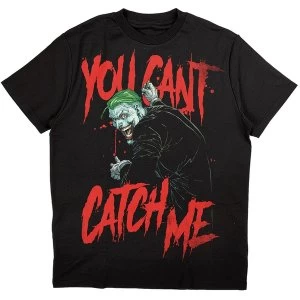 Image of DC Comics - Joker You Can't Catch Me Unisex Large T-Shirt - Black