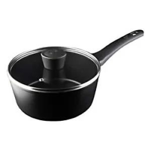 Image of MasterChef Sauce Pan Forged Aluminium Black, Non-Stick Coating Silver 20 cm