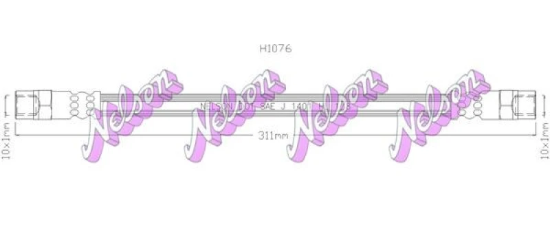 Image of Brake hose KAWE H1076