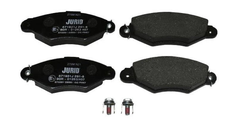 Image of JURID 571931J Brake pad set incl. wear warning contact, with accessories Brake Pad Set,disc brake (402)