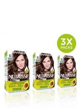 Image of Garnier Garnier Nutrisse Permanent Hair Dye - Pack Of 3