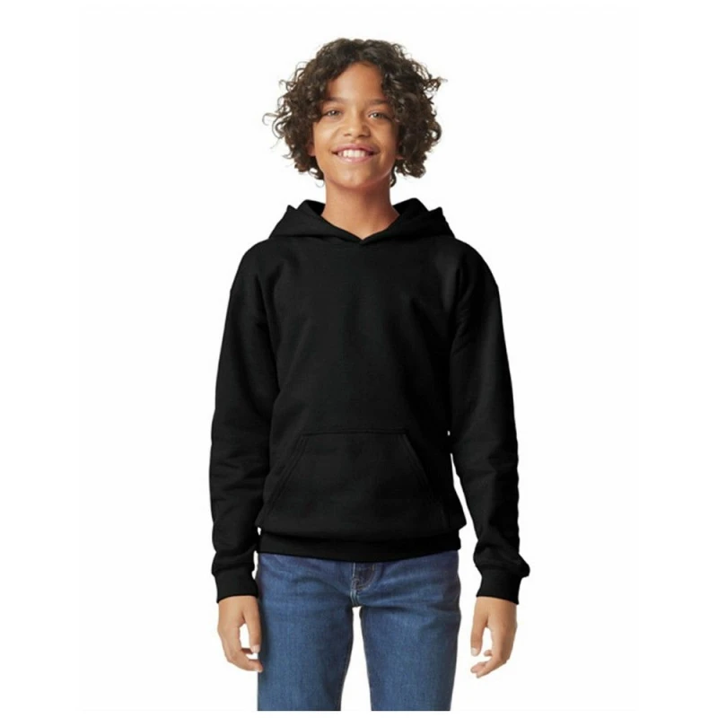 Image of Gildan Fleece Midweight Hoodie in Black Size: XS Black Unisex XS