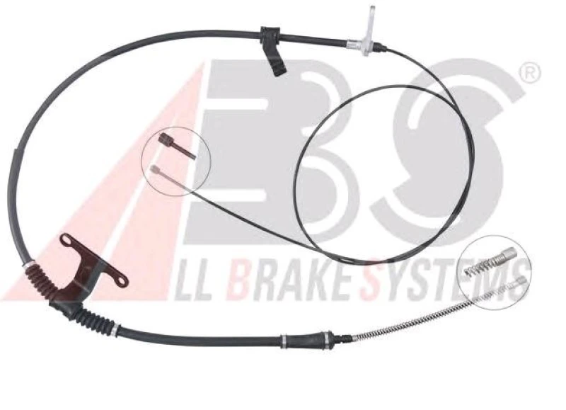 Image of A.B.S. K17444 Brake Cable 2580mm Cable,parking brake (124)