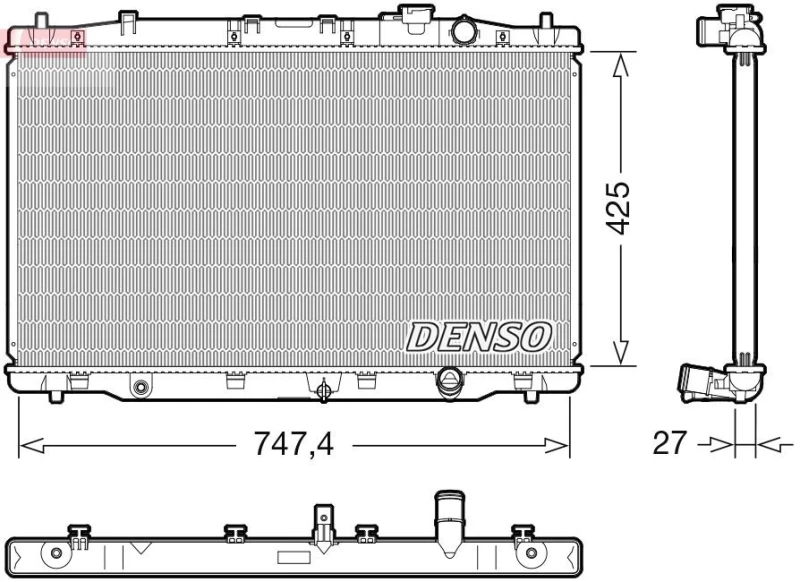 Image of DENSO Engine radiator DENSO DRM40052