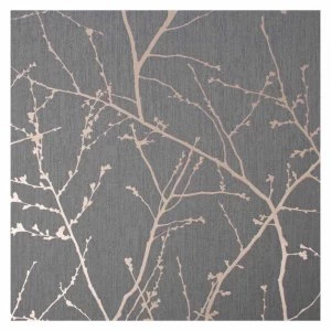 Superfresco Easy Innocence Wallpaper Charcoal/ Copper Paper