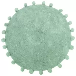 Image of Furn Circle Pom Pom Bath Mat (One Size) (Sage)