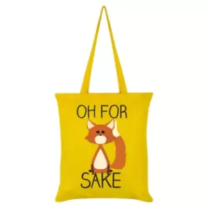 image of Grindstore Oh For Fox Sake Tote Bag (One Size) (Yellow)