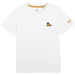 Image of Embroidered Cotton T-Shirt with Short Sleeves, 8-16 Years