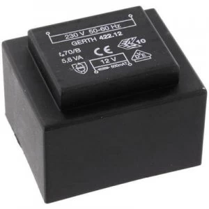 Image of PCB mount transformer 1 x 230 V 1 x 15 V AC 5.60 VA 373 mA