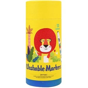 Image of 12 Coloured Special Round Tip Washable Markers