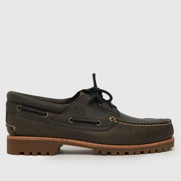 Image of Timberland authentic 3 eye boat shoes in grey Grey UK 10 (EU 44½)