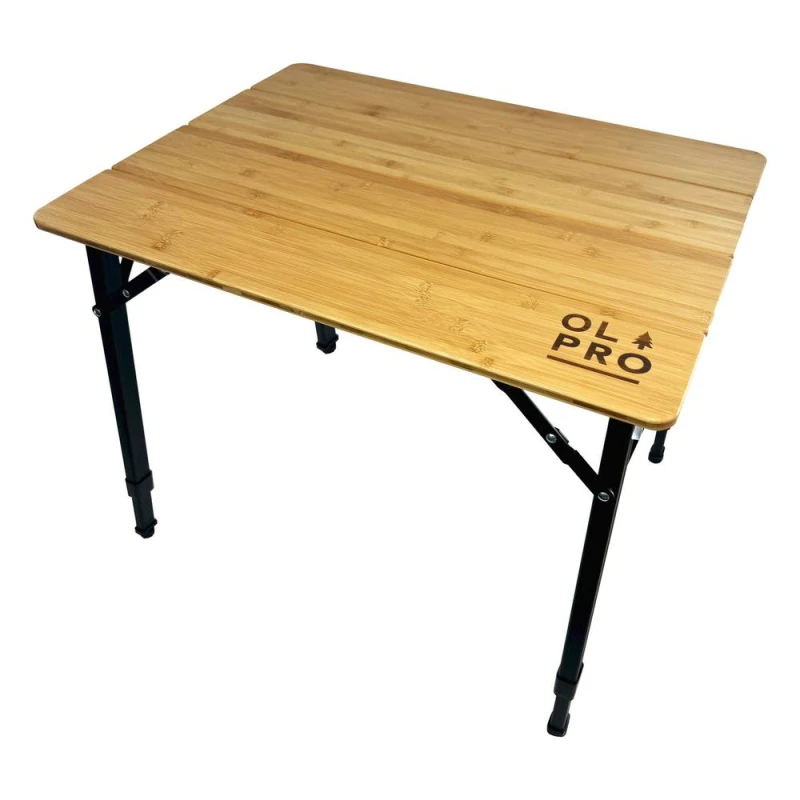Image of Olpro Bamboo Camping Table 4 Folding 80cm x 60cm Size: 80cm x 60cm Multicolor Unisex 80cm x 60 cm