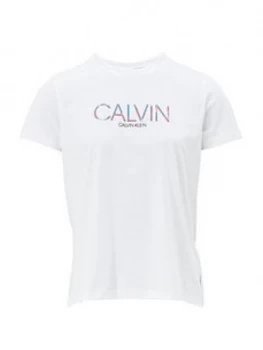 Calvin Klein Jeans Calvin Klein Print Frill T-Shirt - White