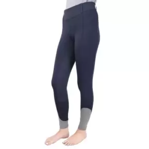 image of Hy Sport Active Womens/Ladies Horse Riding Tights (M) (Midnight Navy/Pencil Point Grey)