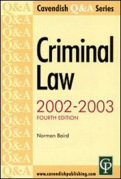 Image of Criminal Law by Norman Baird Book
