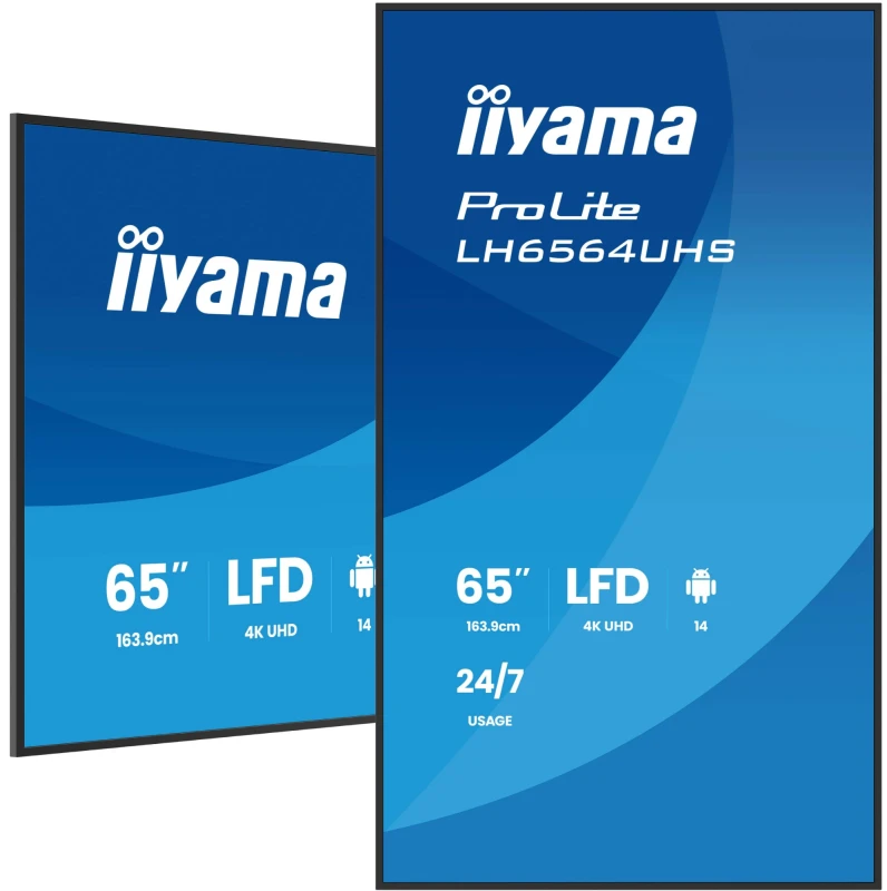 Image of iiyama LH6564UHS-B1AG Signage Display Digital signage flat panel 165.1