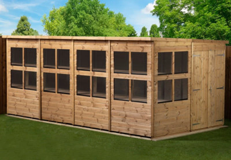 Image of Empire Sheds Empire Pent Potting Shed 16X8 Double Door