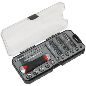 Image of Sealey 38 Piece Fine Tooth Ratchet Screwdriver Accessory Set