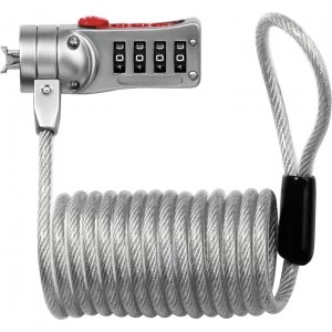 Image of Masterlock Combi Computer Cable Lock 5mm 1800mm