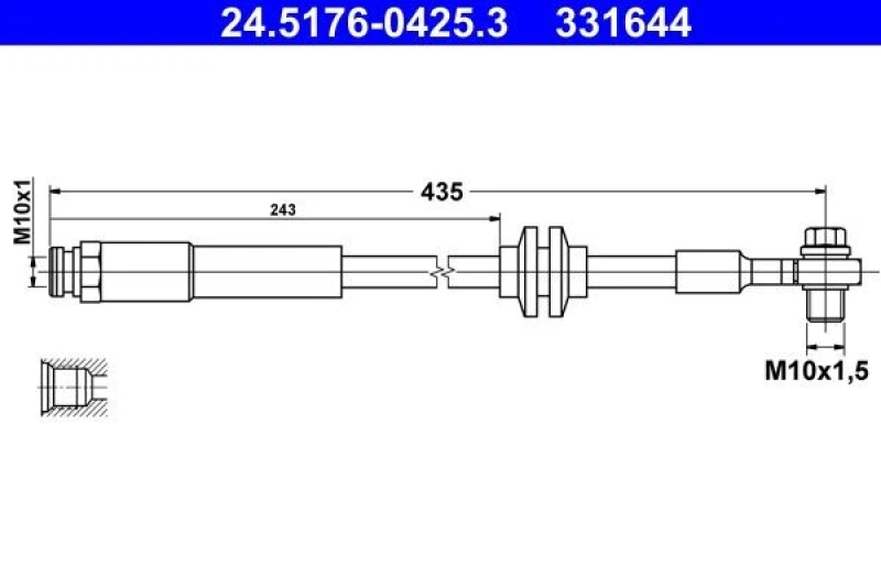 Image of Brake hose ATE 24.5176-0425.3