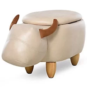 image of HOMCOM Storage Ottoman 838-004CW 360 mm 350 mm Ivory