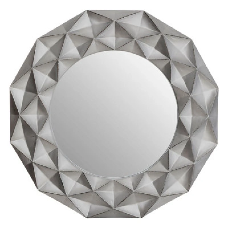 Image of Premier Housewares Hexa 3D Effect Light Silver Wall Mirror Silver