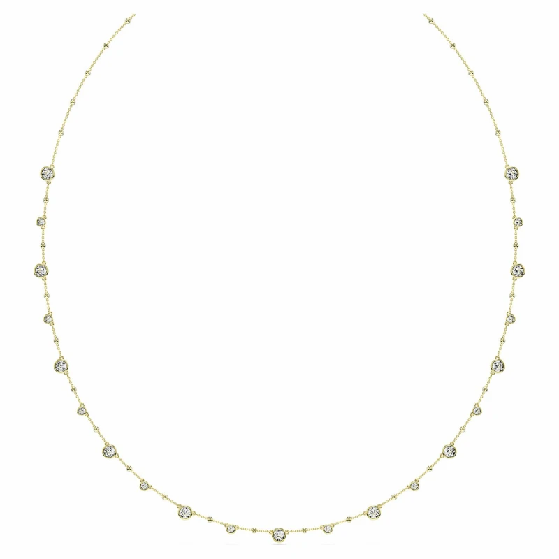Image of Swarovski Imber Strandage Gold Plated Scattered Necklace 5680091 Gold female