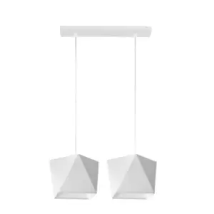 Image of Adamant Straight Bar Pendant Ceiling Light White 50cm